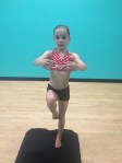 One leg stand, hands in 2nd - 8 yr old